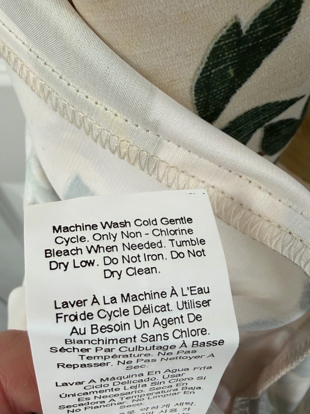 POTTERY BARN Nola Silky Piped Robe Bird Floral Print Belted Long-Size Small - Picture 12 of 12